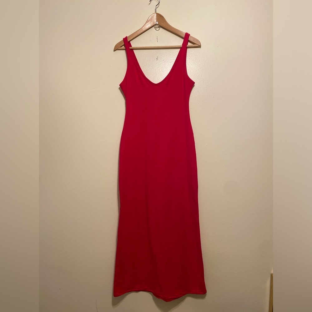 Reformation Pink Scoop Neck Maxi Dress. Size S